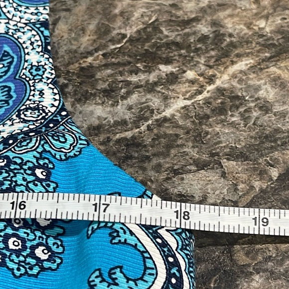 Talbots RSVP Women's Blue Paisley lined Top Blouse Size 2 side zip NWT - Picture 7 of 13